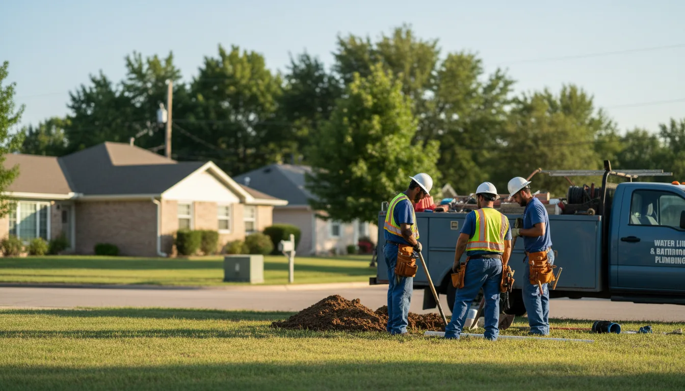 Residential water line and bathroom plumbing service in Randall, IA